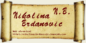 Nikolina Brdanović vizit kartica